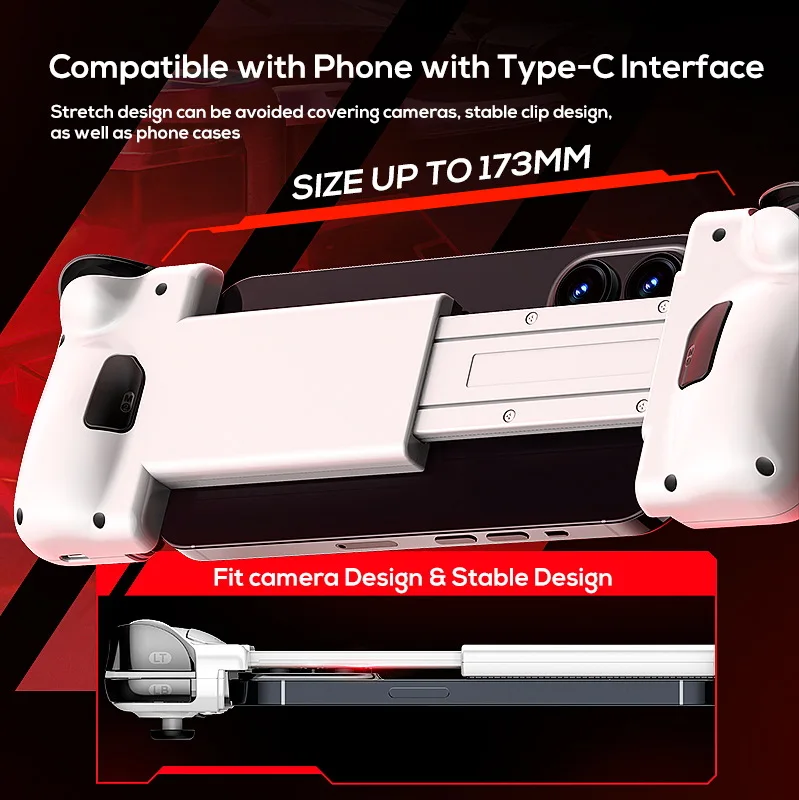 MEMO S2 Gamepad Andriod Mobile Pro Gaming Controller Protable Moveable Usb Type C Port for iphone 15 Support Bluetooth HID Mode