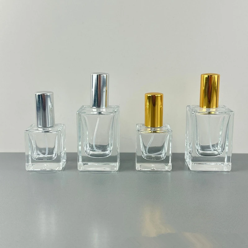 100pcs 15ml Spray Bottles Gold Silver Sample Empty Containers Travel Portable Glass Perfume Bottle Atomizer