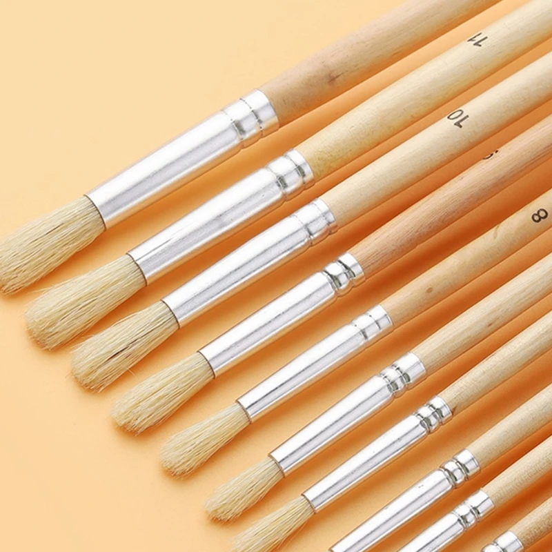 مجموعة فنية للفنانين من فرشاة الطلاء لطلاء الأكريليك بألوان مائية من القماش الصخري