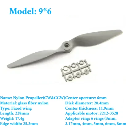 2PCS Gemfan Apc Nylon Propeller 5x5/6x4/7x5/8x4/8x6/9x6/10x5/10x7/11x5,5/12x6/13x6,5/14x7/16x8/17x10 Requisiten Für RC Modell Flugzeug