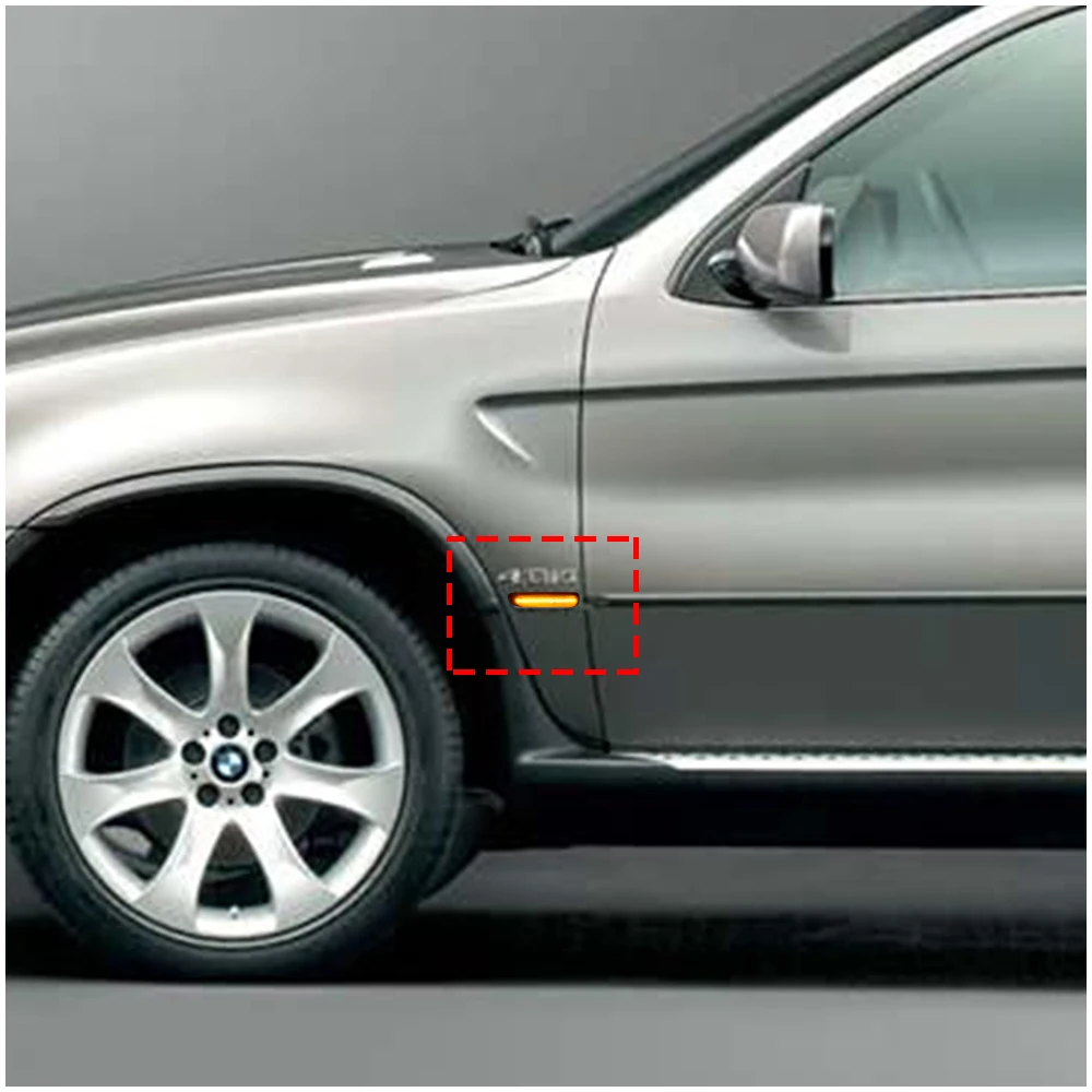 

For BMW 3 Series E36 M3 Facelift model 1997-1999 For BMW X5 E53 1999-2006 Fender Side Marker Dynamic Side Turn Signal Light