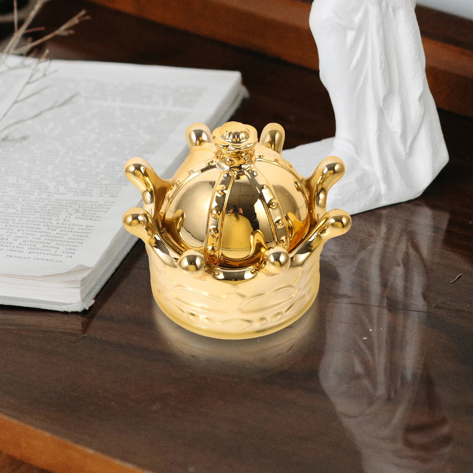 

Jewelry Box Bracelets Ceramic Organizer Container with Cover Rings Case White Porcelain Storage Holder Necklace