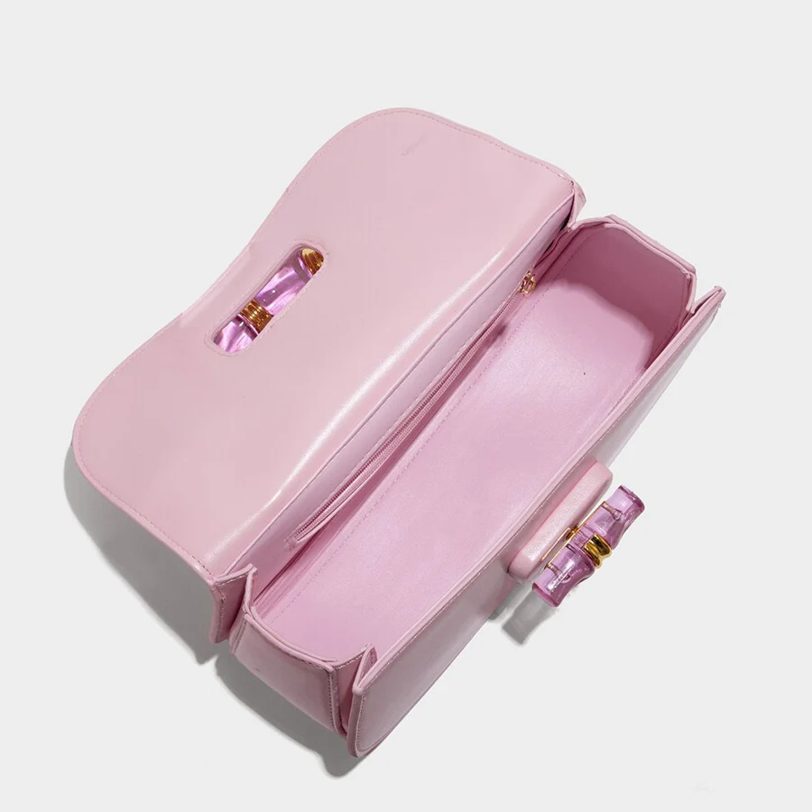 New Crystal Bamboo Joint Hand-Held Saddle Bag Versatile and High-End Small Single-Shoulder Crossbody Bag for Women Handbags Satc