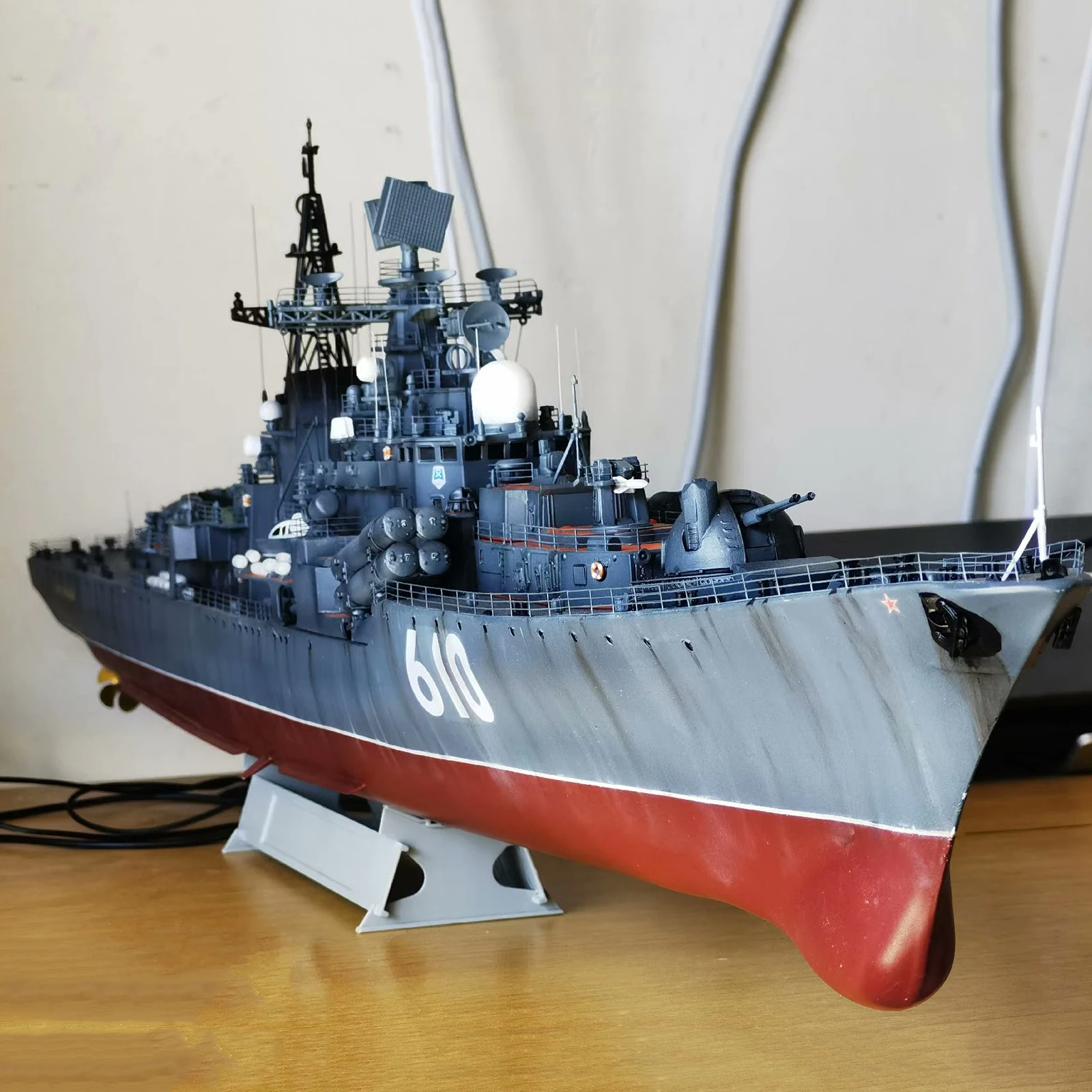 Barco rc 1/200, 80cm, destruidor de classe sovremenny, barco de controle remoto, motor duplo, barco rc, modelo rtr, brinquedo adulto