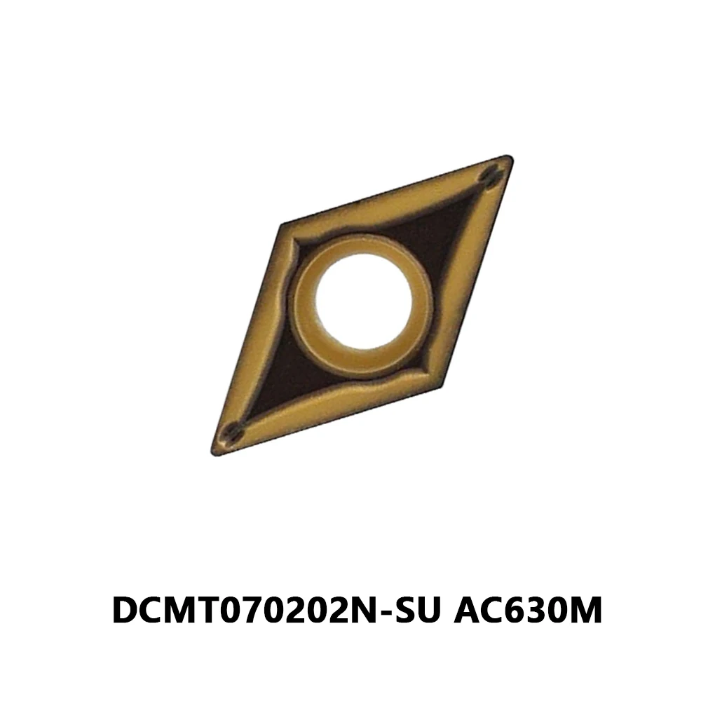 DCMT 11T304 N SU DCMT11T304 N-SU DCMT11T304N SU DCMT11T304N-SU AC630M Original 55° Plates Carbide Inserts CNC Lathe Cutter Turn