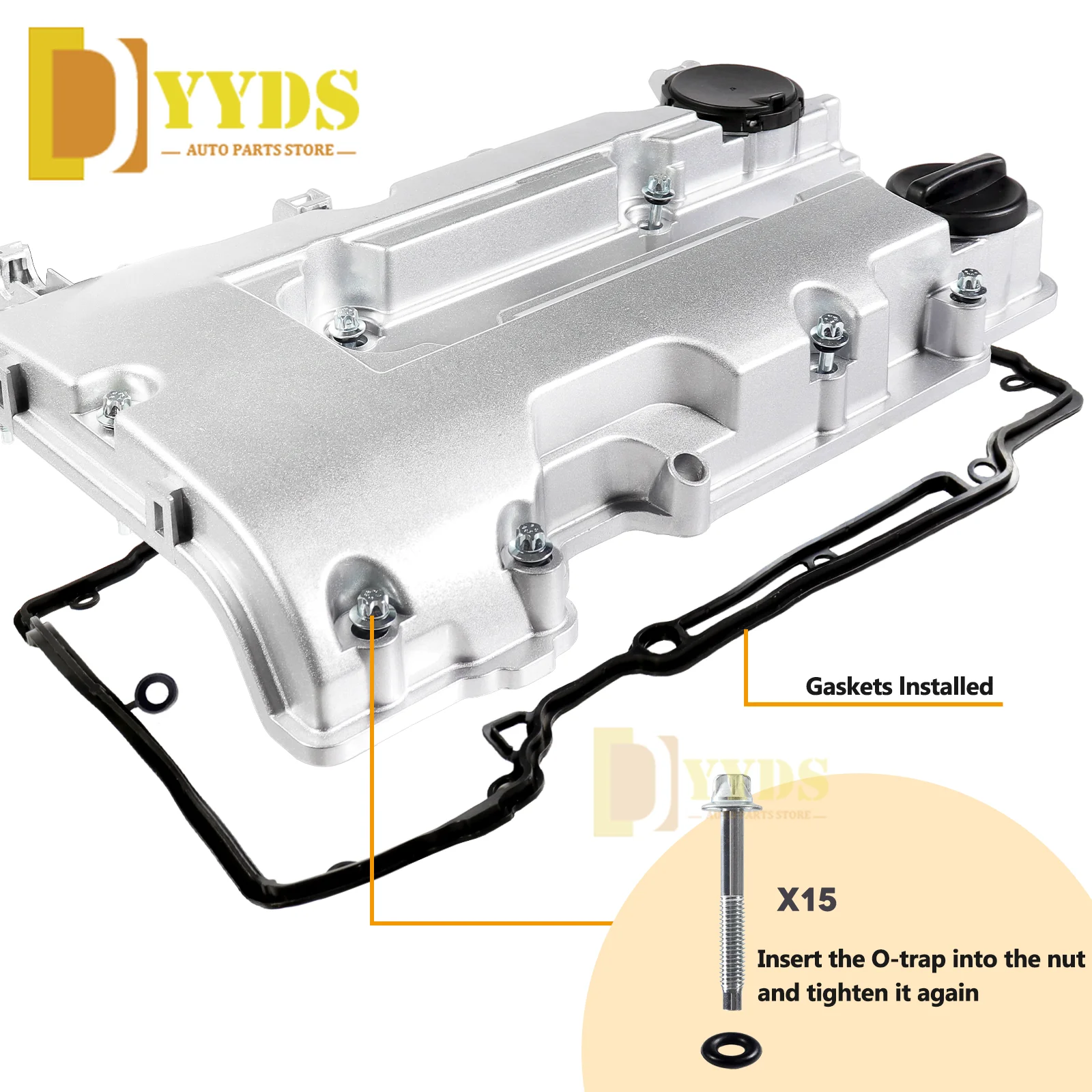 

25198498 25198874 For Chevy Sonic Chevrolet Cruze Buick 1.2 1.4L Opel Astra J Bolts & Seal & Gasket Aluminum Engine Valve Cover