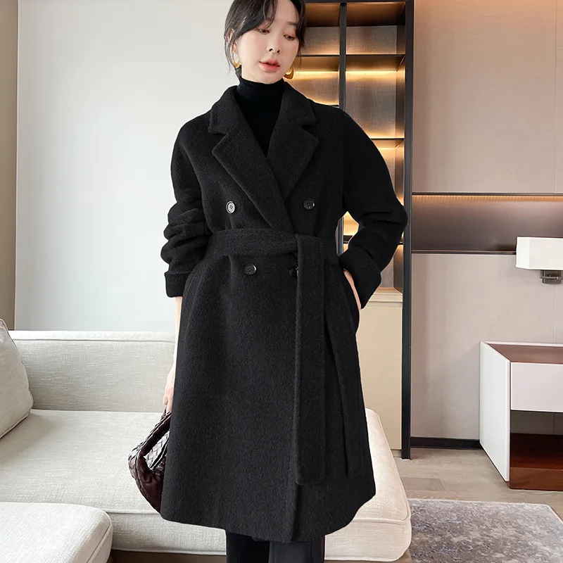 Monthly 5-Piece Single Sided Cashmere Sweater Long Season Alpaca Wool Jacket