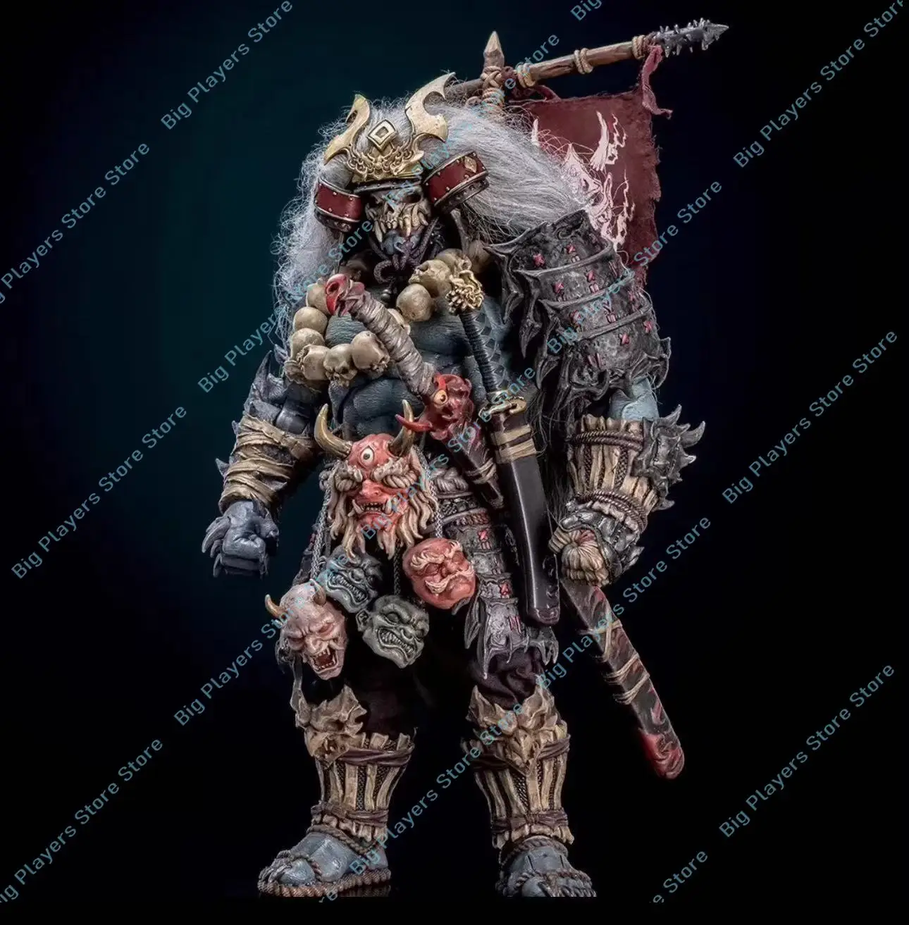 Spot Goods Metytoyz Adventurer World Ghost Face Asura Oni Warrior Blue Demon Pack de Accesorios
