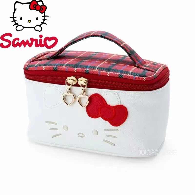 Hello Kitty New Portable Cosmetic Bag Cartoon Women's Cosmetic Bag Large Capacity Leisure Storage Travel Toiletries Bag