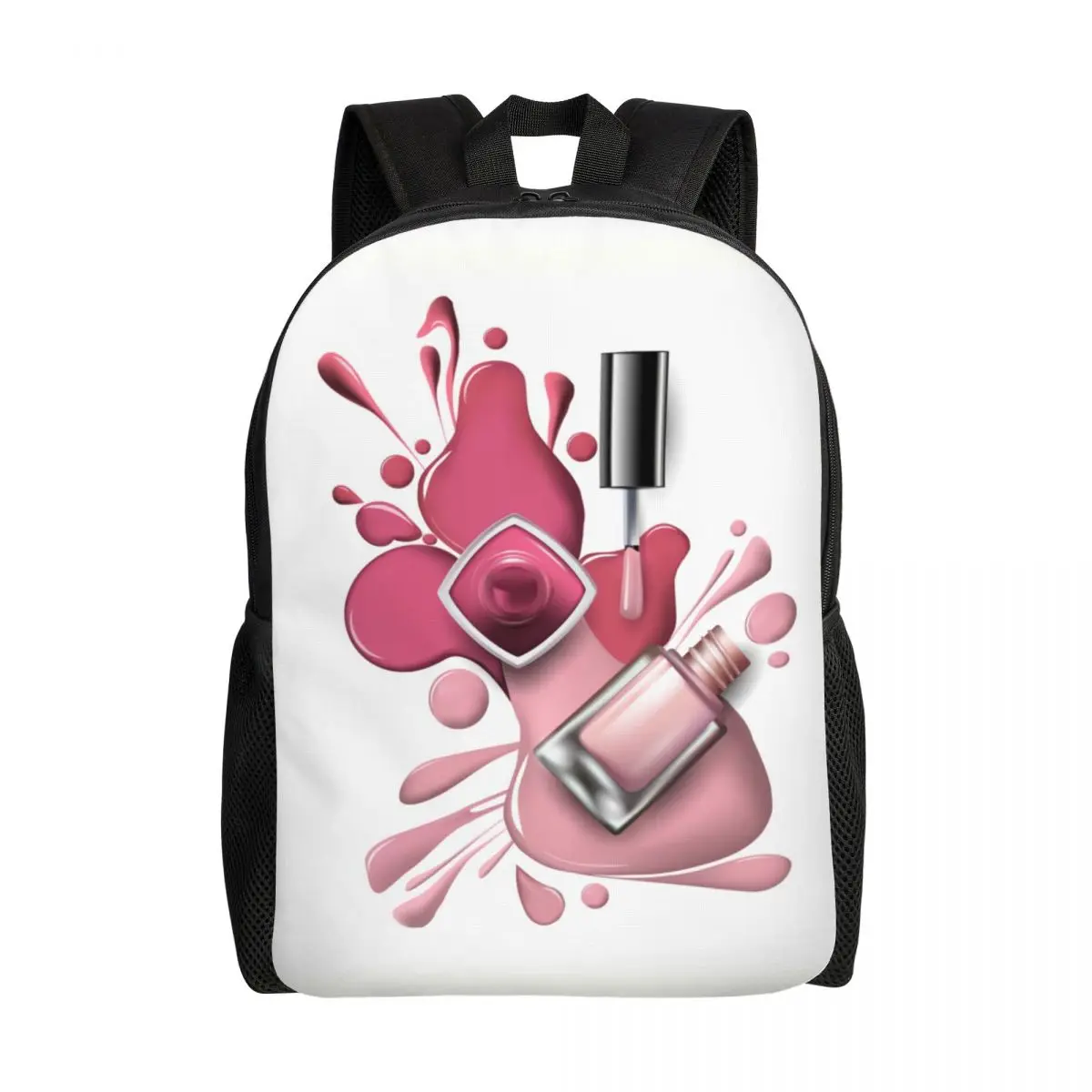 

Personalized Fashion Nail Polish Cosmetics Backpack Men Women Fashion Bookbag for College School Manicurist Bags