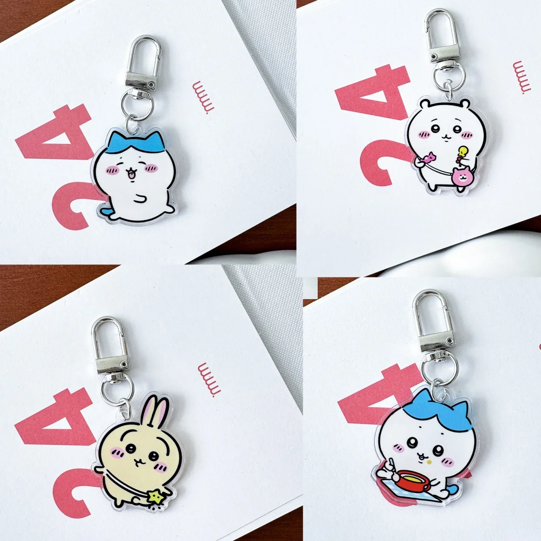 

chiikawa keychains kawaii cartoon cute schoolbag acrylic pendant accessories key chain children give girlfriend birthday gift