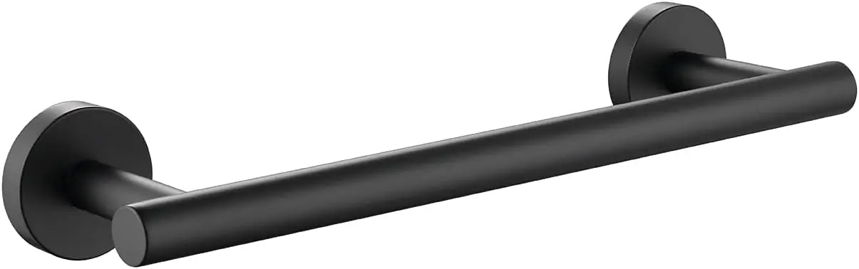 

12-дюймовая черная вешалка для полотенец, круглый держатель для полотенец из нержавеющей стали, сверхпрочный настенный держатель для кухни, матовая отделка