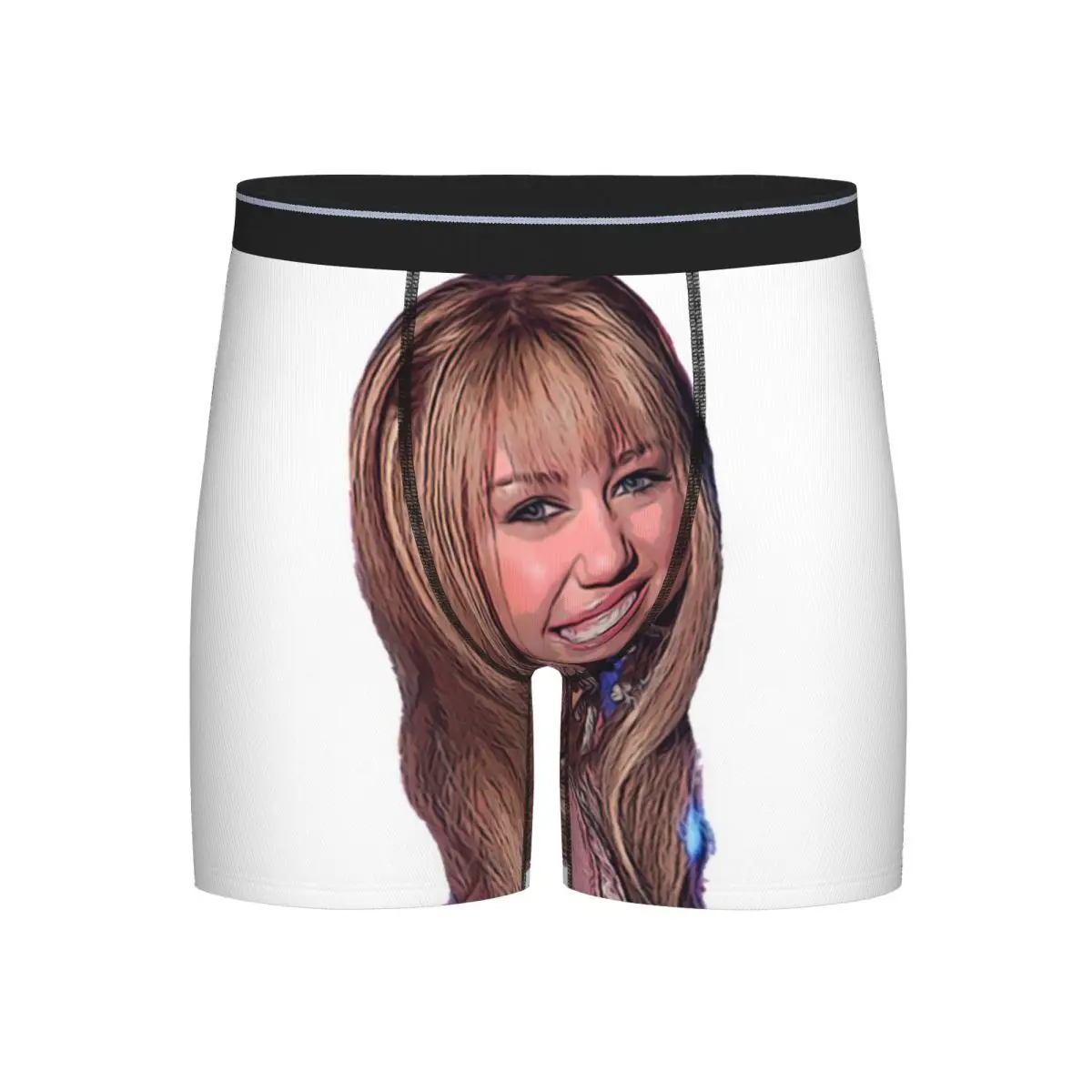 

Long Boxer Underpants Shorts Hannah Montana Panties Men Ventilate Underwear for Homme Man Boyfriend Gifts
