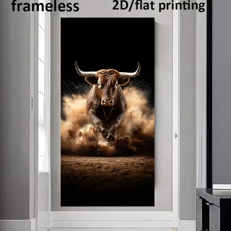 2D Flat, Posters & Prints 2D/Flat Frameless Canvas, 2D/Flat Measurements 39 Inches X 78 Inches or 100cm X 200cm, Featuring a Bul