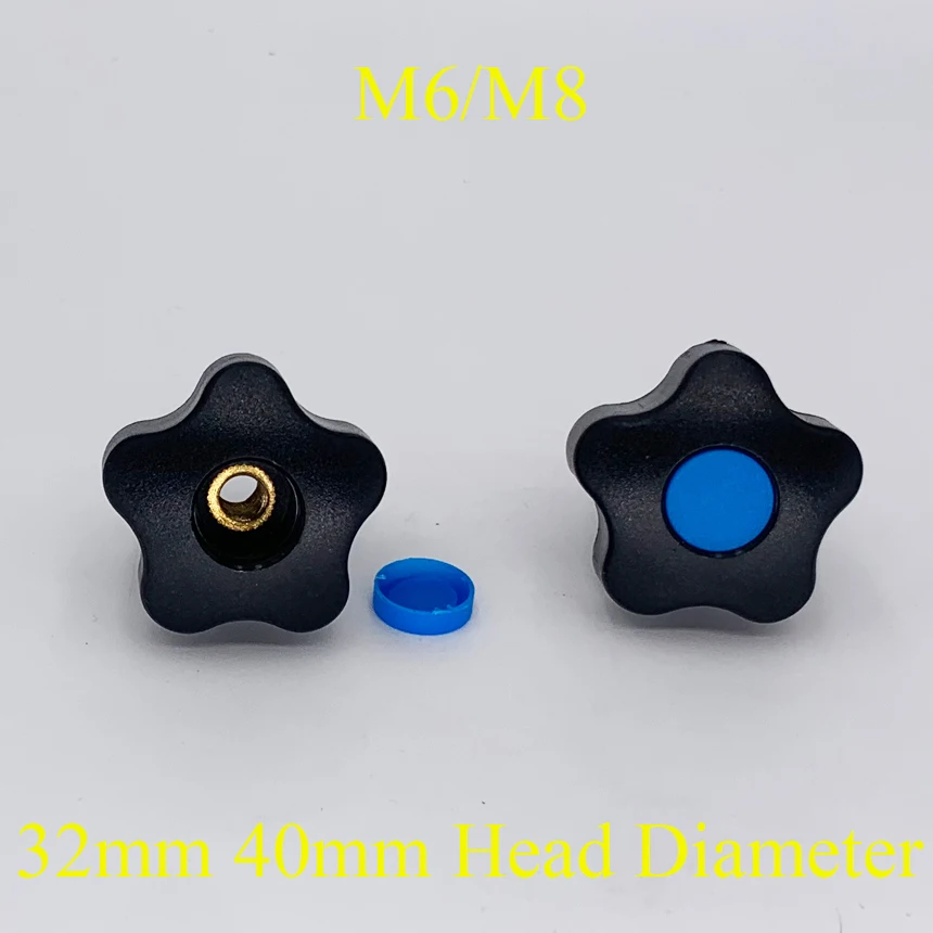 

M6 M8 Female Thread 32mm 40mm Head Diameter Torx Five Star Screw On Through Hole Plastic Grip Handle Clamping Knob Thumb Nut