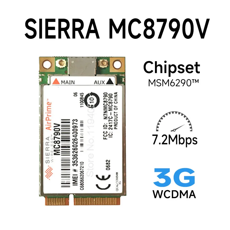 

MC8790V WCDMA HSPA HSUPA Wireless 3G WWAN 7.2Mbps 5.76Mbps +GPS