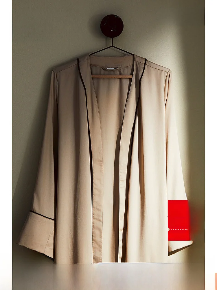 H&M Women's Sleepwear Summer Lightweight Soft Satin Robe Comfortable Home Clothes Winter Season 2025 Spring Collection