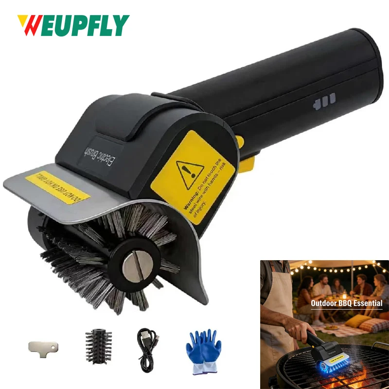 Electric Grill Brush, Cordless Automatic BBQ Power Cleaner, 100 Min Runtime, 304 Stainless Steel Bristles, Removable head