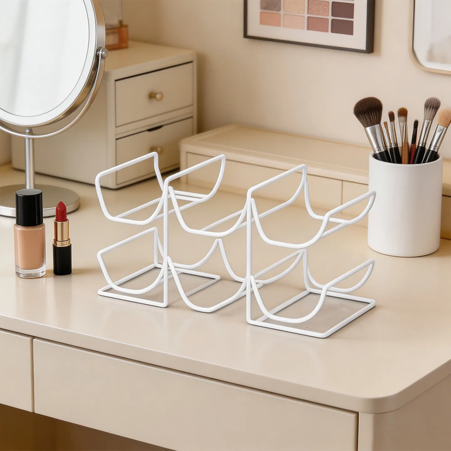 YFY curling iron storage rack, desktop straight plate clip placement rack, household tools, layered rack, splint finishing