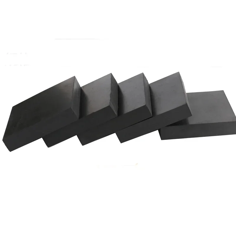 1PC Black Rubber Anti-Vibration Gasket Pad, 50/100mm Square, Thickness 10/15/20mm
