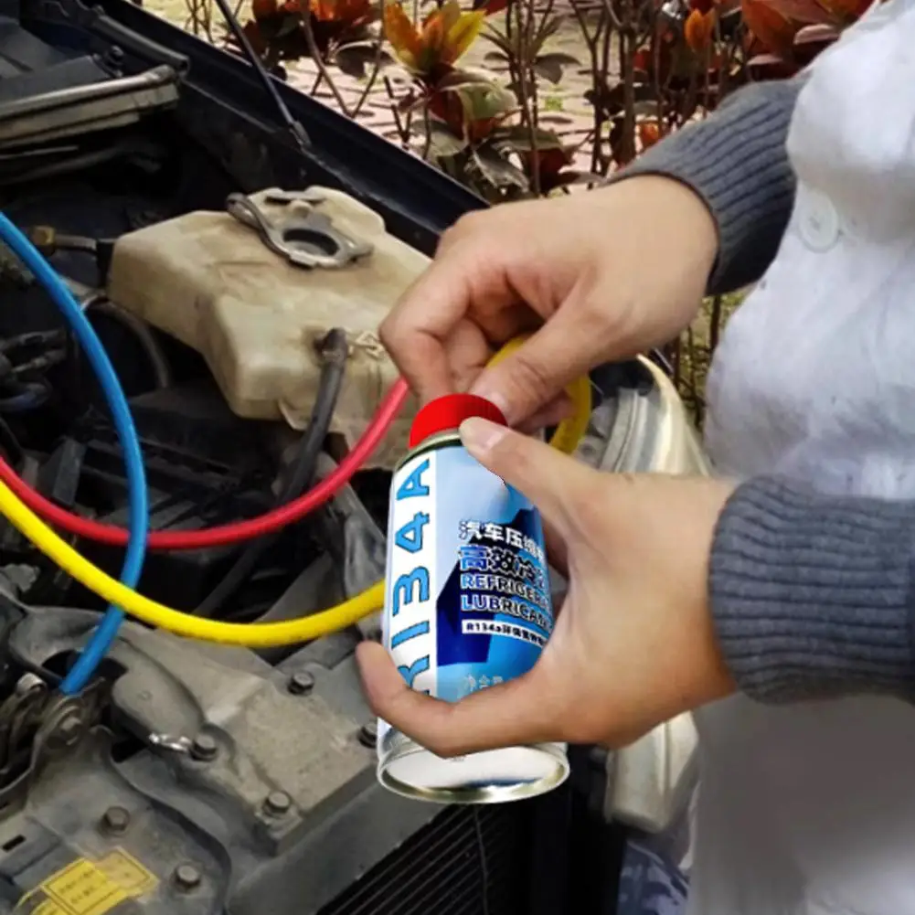 Compresor de aire acondicionado automotriz, aceite de refrigeración, lubricante antidesgaste, refrigeración rápida, refrigerante eficiente, 5/3/2/1 Uds.