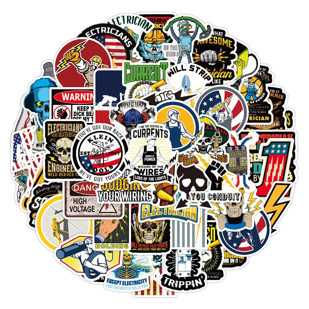 10/50PCS Lavoratore di Saldatura Adesivi Decalcomanie Saldatore Elettrico Graffiti Giocattolo Del Capretto FAI DA TE Bagagli di Skateboard Auto Casco Adesivo Impermeabile