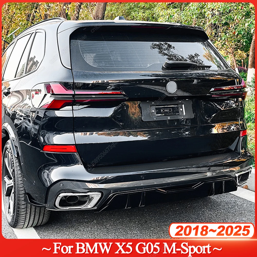 Глянцевый черный задний диффузор в стиле MP, задний бампер для BMW X5 G05 M50i M50d M60i M60d 40i 45e M-Sport 2018-2025, обвесы, тюнинг Глянцевый черный задний диффузор в стиле MP, задний бампер для BMW X5 G05 M50i M50d M60i M60d 40i 45e M-Sport 2018-2025, обвесы, тюнинг