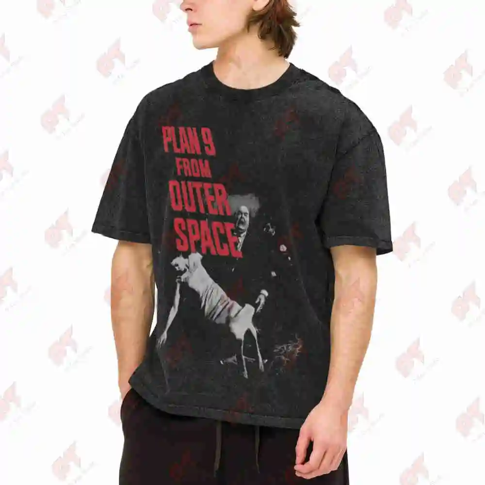Plan 9 From Outer Space Vintage Washed Tee Pure Cotton T-Shirt