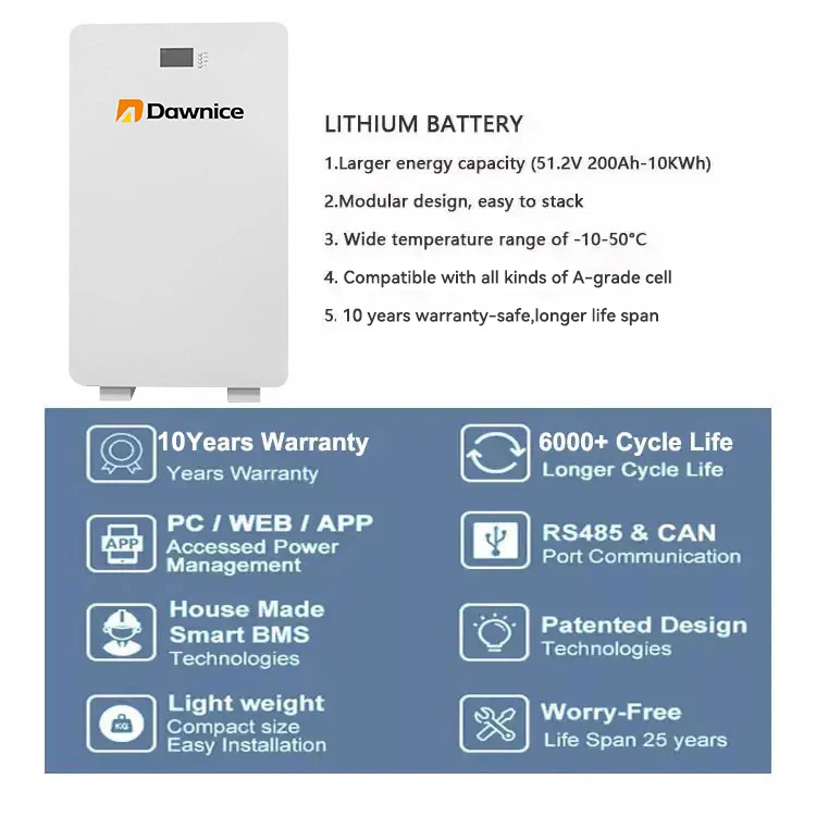 New Energy Solar Energy Storage System Lithium Ion Battery 48V Lifepo4 Battery 100Ah 200Ah 5Kwh 10Kwh Home Solar Battery