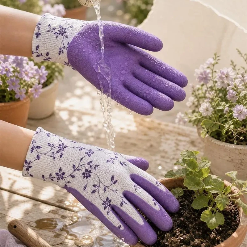 Gardener Work Gloves Non‑Slip Multi‑Functional Thick Floral Gardening Gloves for Weeding Flower Arrangement Yard Work