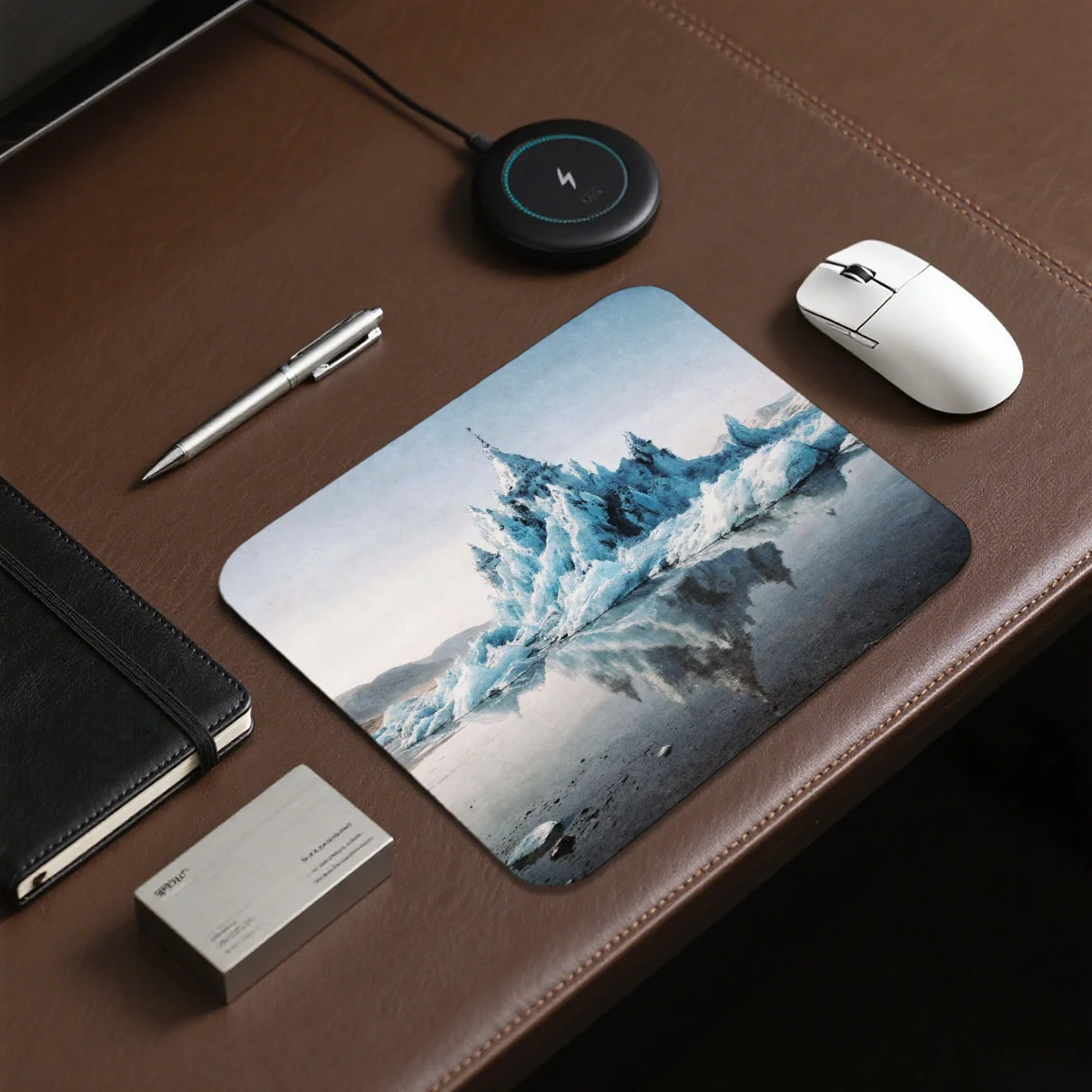 

1 шт. художественный резиновый коврик для мыши ледник пейзажный дизайн для офиса дома игровой кабинет крутой декор идеальный подарок для друзей