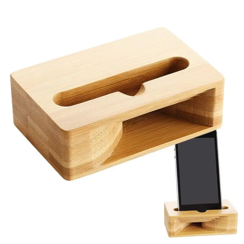 Amplifier Phone Holder Stand Cell Speaker Wooden Desk Wood Bamboo Sound Mobile Bracket Desktop Tablet Car Shower Cellphone Dock