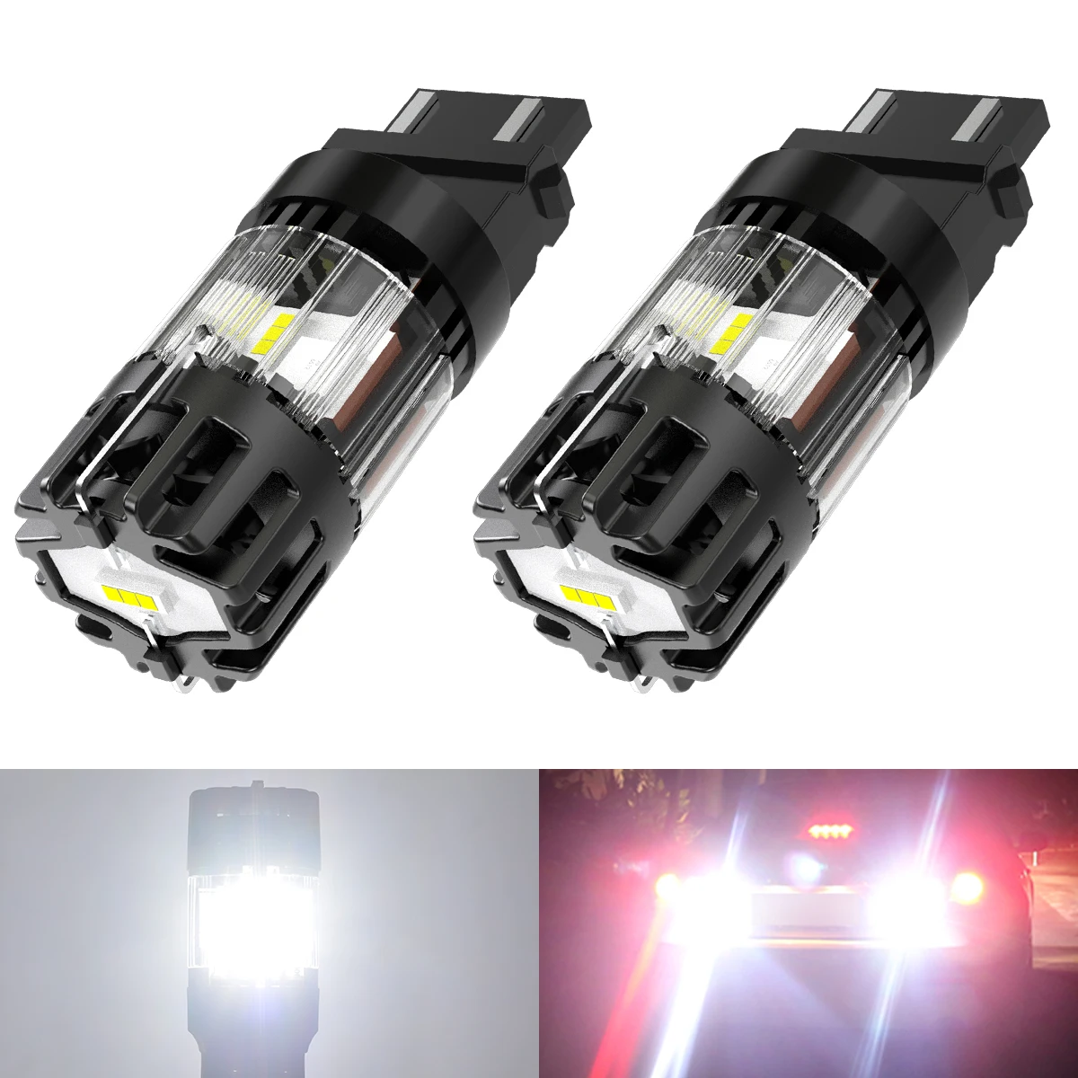 

2pcs T25 3157 Canbus Led Car Lights P27W P27/7W Turbo Diode DC 12V Auto Car Light For VW Touran Passat B6 B7 B8 Caddy