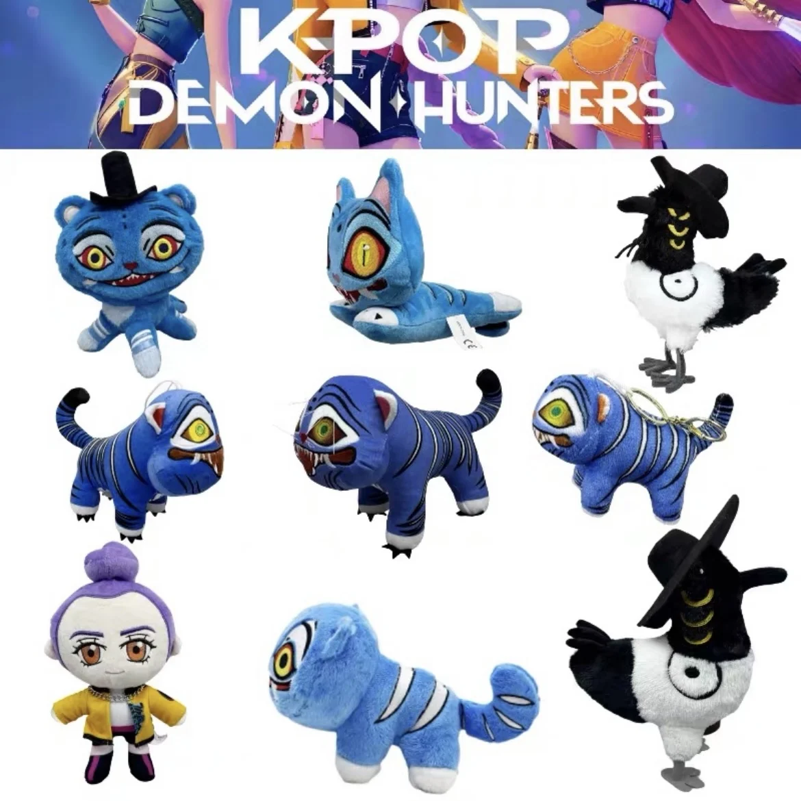 

2026 New hot Kpop Demon Hunters Tiger Anime Figures Doll Stuffed Game Soft Pillow Doll Kawaii Room Decoration Toy Kids Gifts