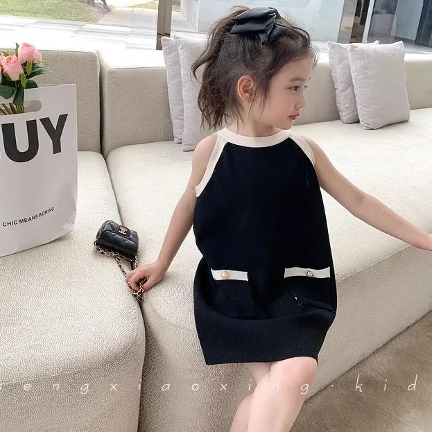 Children Dresses New Style Girls Dress Summer Stylish Princess Dress Summer Dress Small Fragrance Style Sling Temperament Skirt