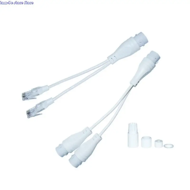 D0UA POE Splitter RJ45 Cable Potencia sobre adaptador Ethernet Divisor inyector impermeable