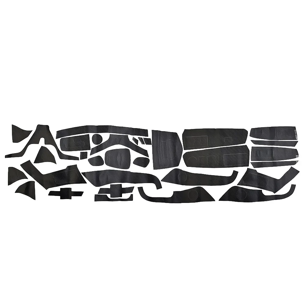 

28pcs Left Car Interior Trim Carbon Fiber Cover Stickers For Chevrolet For Cruze 2009-2015 Automobile Decor Accessories