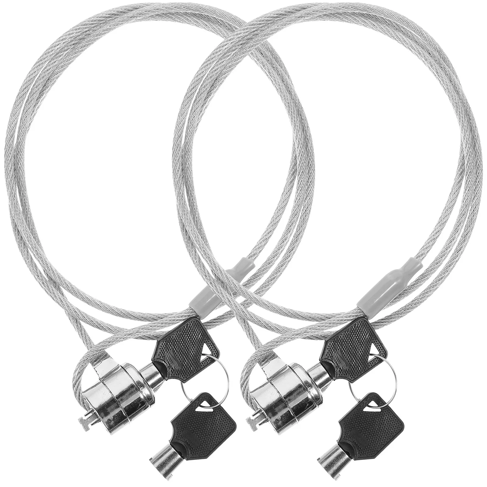2Sets Laptop Cable Professional Keyed Security Hardware Portable Anti Theft for Notebook Computer Tablet Monitor