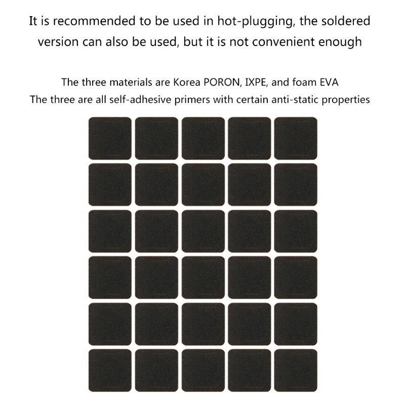 120Pcs Poron IXPE EVA Pad Für Hot Swap Mechanische Tastatur Schalter Reduzieren Lärm DIY Tastatur Kits Stumm Schaum Pads – Detail 4