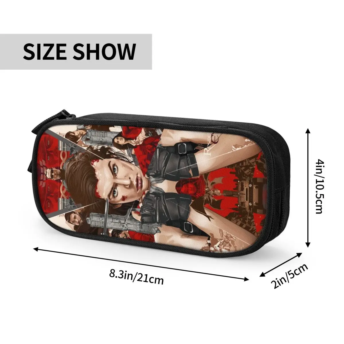 Custom Residented Evil Horror Game Pencil Cases Large Capacity Umbrellas Corporations Pencil Pouch Students Stationery view 4