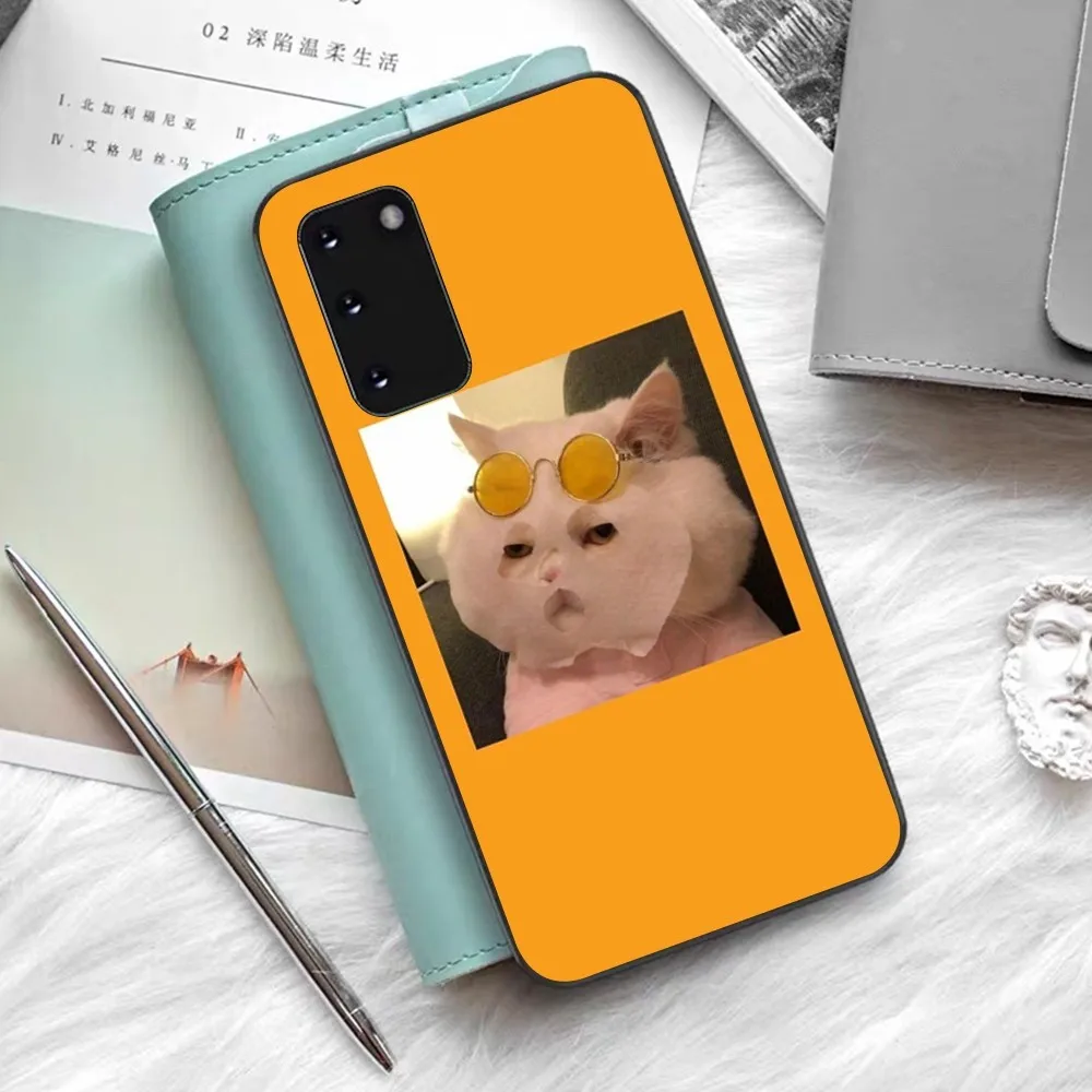 Cute Cat Funny Phone Case For Samsung S 20 21 22 23 Plus Ultra For Redmi Note 8 9 10 11 For Huawei Y 5 6 9