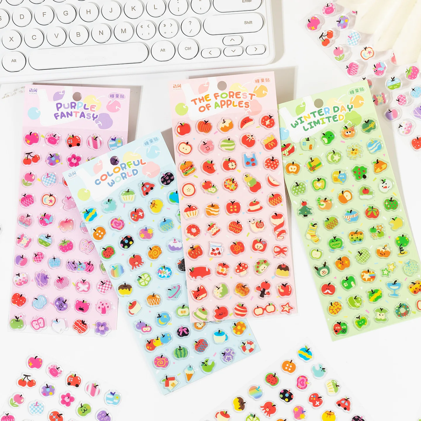 1 pçs/1 lote kawaii scrapbook adesivo elemento maçã scrapbooking suprimentos planejador decorativo artesanato papelaria adesivo