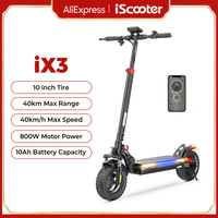 iScooter iX3 800W Electric Scooter 10inch Anti-skid Off Road Powerful Electric Scooters 10Ah 40km/h Foldable Scooter for Adult