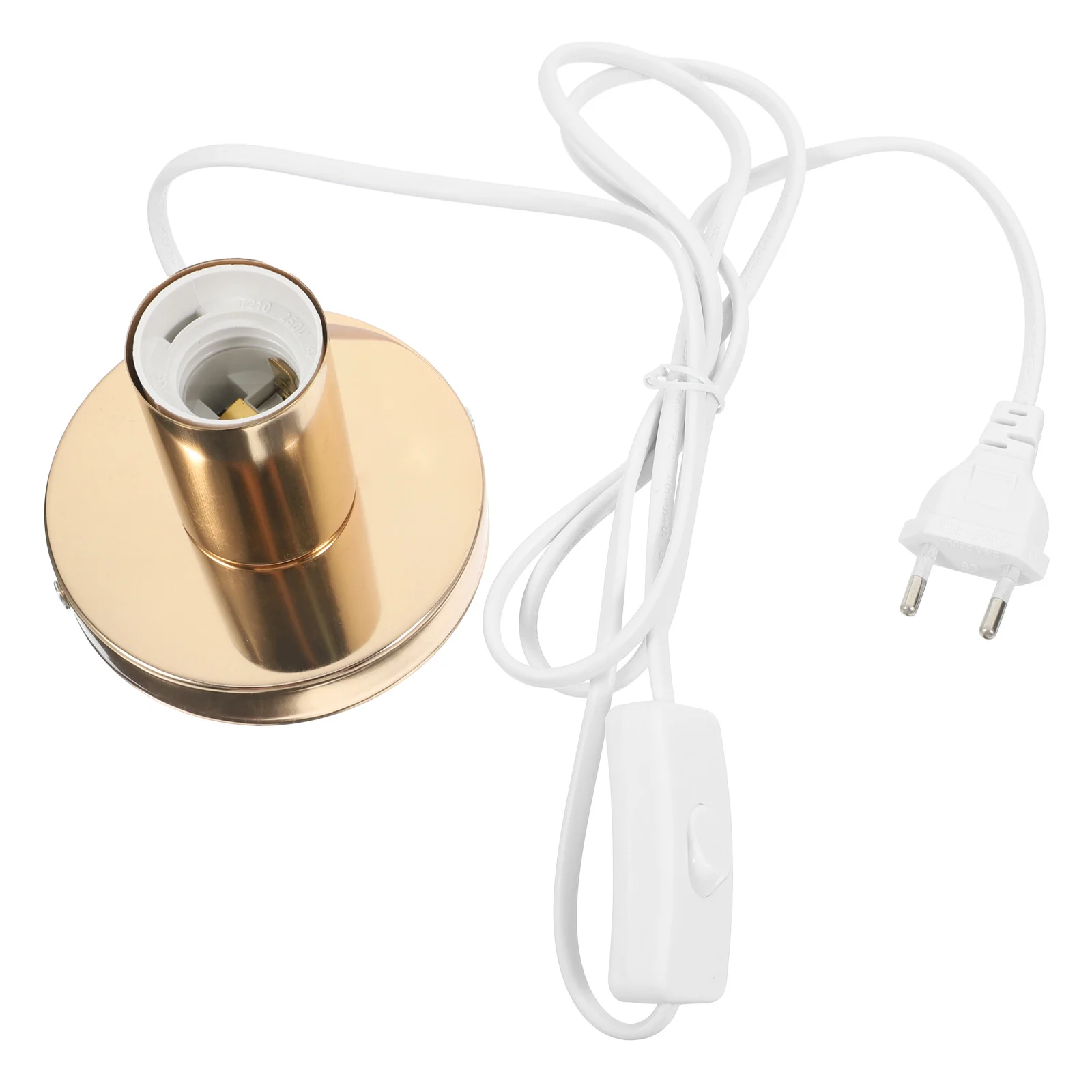 

Versatile Metal Table Lamp Base Small Light Sockets Vintage E27 Screw Bulb Holder Cord Switch Eu Plug Light Holder