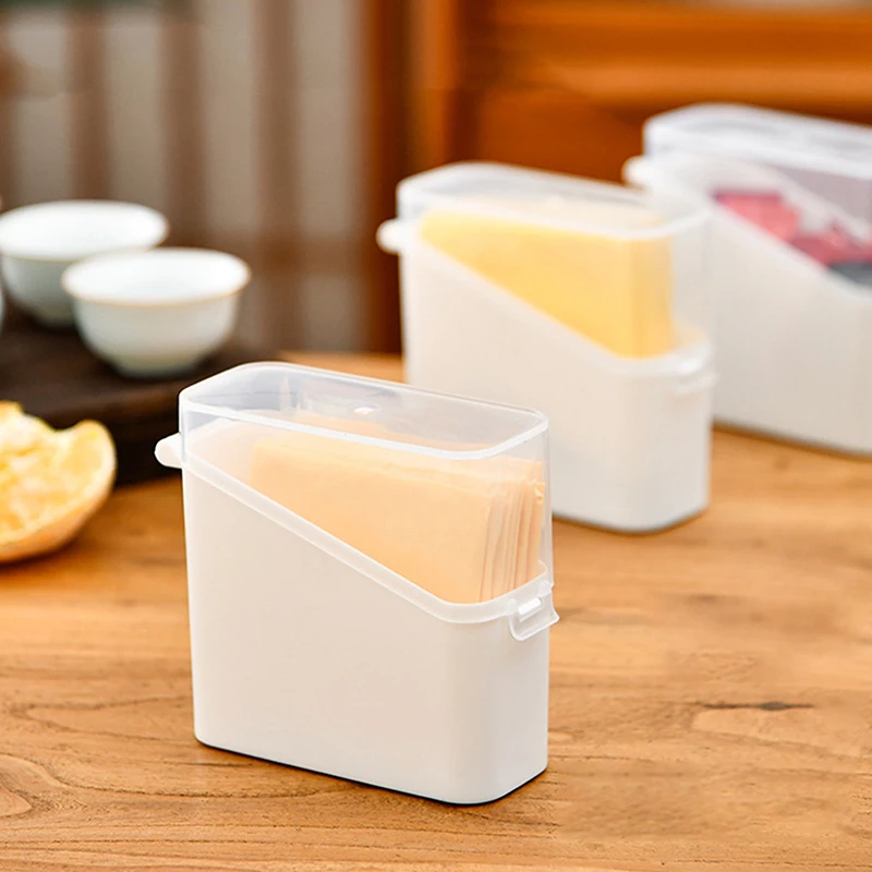 Transparent Cheese Keeper Case Airtight Food Storage Container With Lid Large Capacity Slice Cheese Holder Frige Odor Organizer