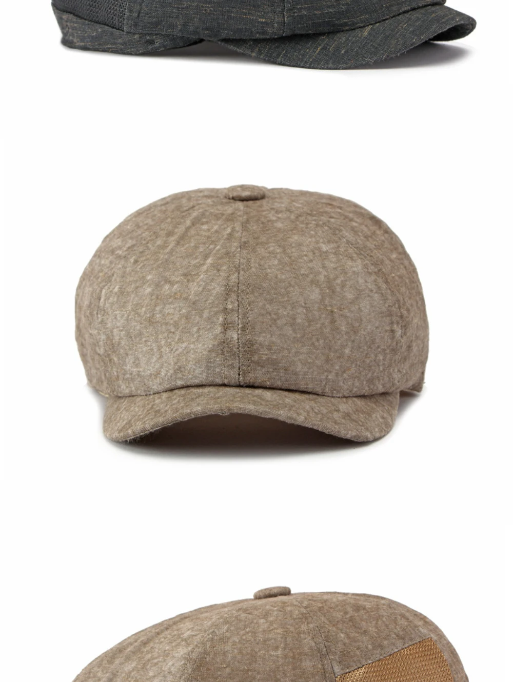 HT5110 Baskenmützen Neue Frühjahr-Sommer-Kappe für Herren und Damen Künstler-Achteck-Baskenmütze Verstellbare Mesh-Ivy-Flatcap Atmungsaktive Leinen-Baskenmütze – Detail 11