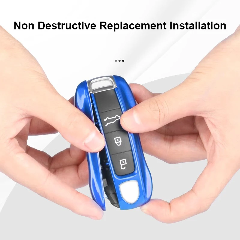 Car Key Case Keyless Cover Key Shell Car Accessories Protective Case For Porsche Macan Boxster Cayman Panamera 718 911 Taycan