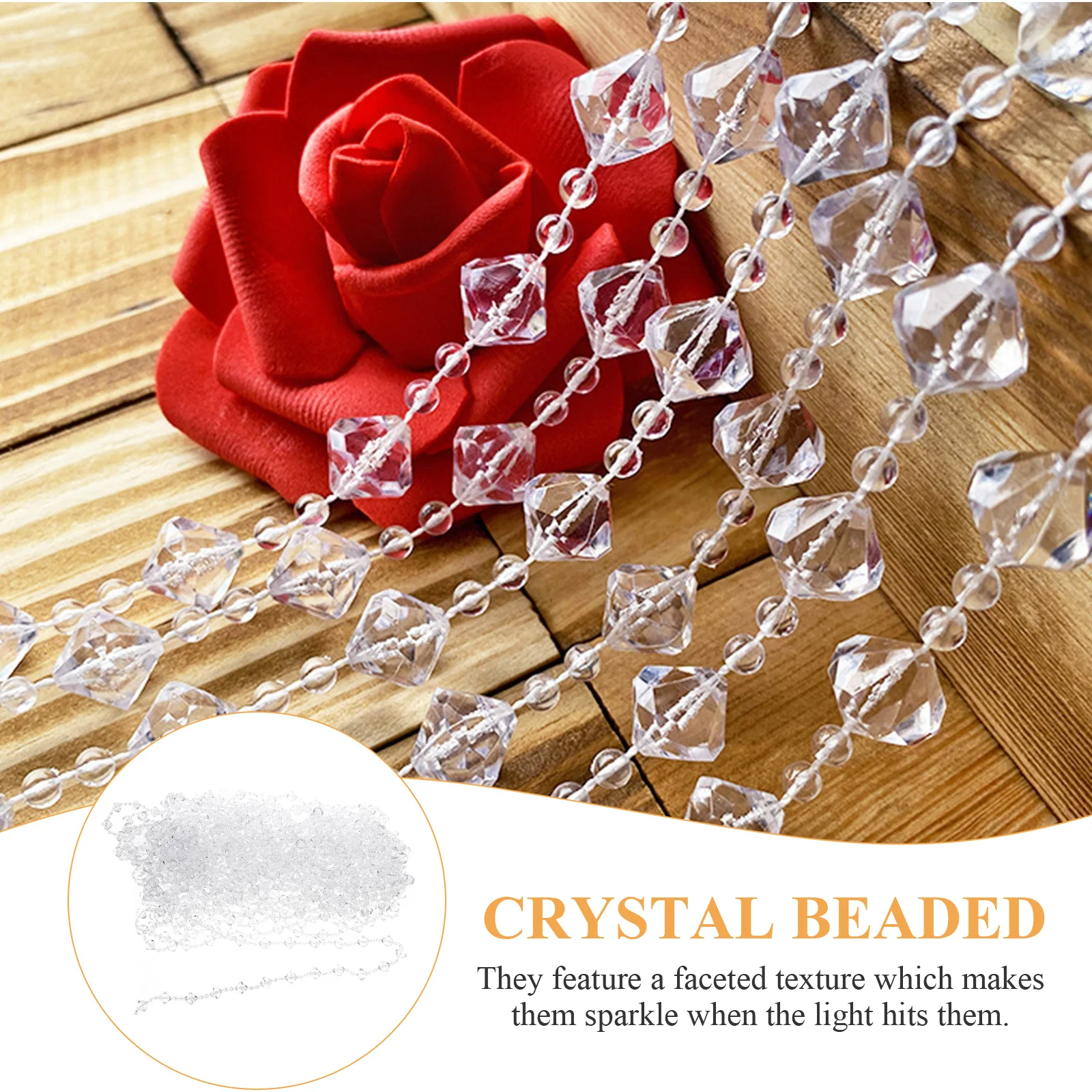 

Crystal Bead Chain Elegant Hanging Bead String Wedding Decor Beaded Acrylic Door Beaded Party Decor Sparkling Room Decoration