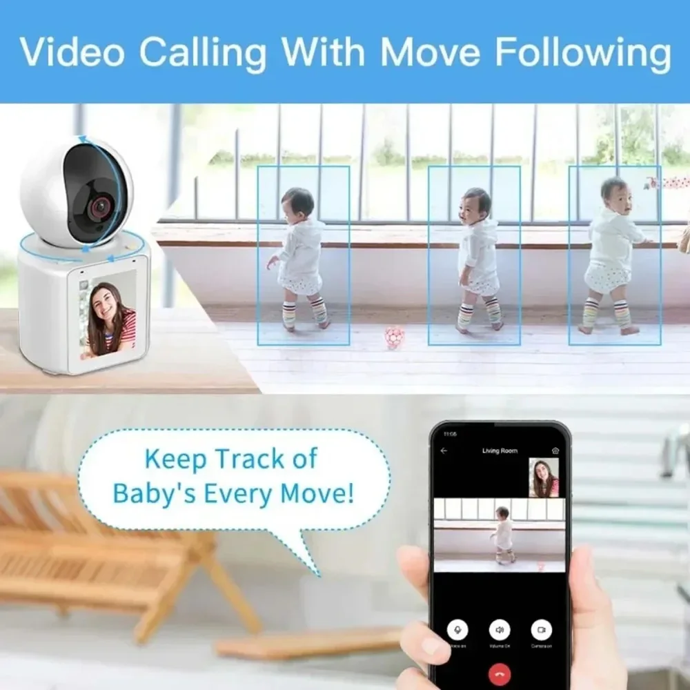 2MP PTZ WIFI Camera AI Tracking Voice Wake-up Video Call With 2.8\