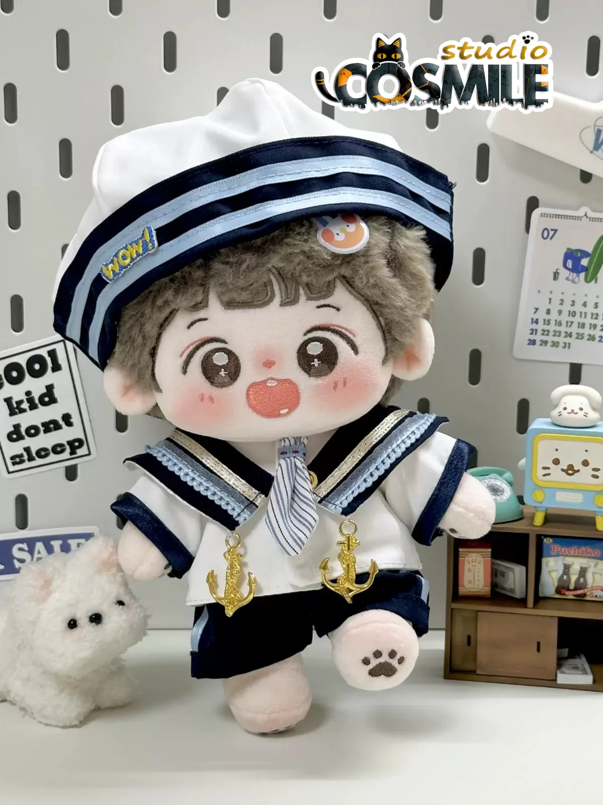 Kpop Star Idol Navy Sailor Suit Cute Costume CP Starfish Normal 20cm Plush Doll Stuffed Clothes Plushie Clothing LR